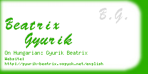 beatrix gyurik business card